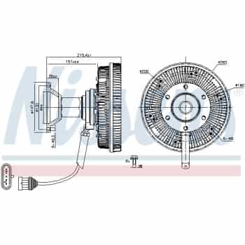 Embrayage, ventilateur de radiateur 86242 Nissens