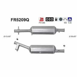 Filtre à particules diesel, système d'échappement FR5209Q AS