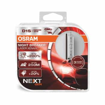 Lampes au xénon laser Osram Xenarc Night Breaker D1S - 12V/35W - lot de 2 pièces (4500k)