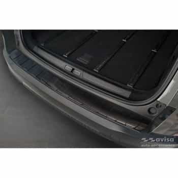 Protection de seuil de coffre en inox noir adaptable à Citroën C5 X 2021- 'Ribs'