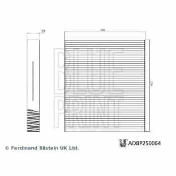 filtre à air d'habitacle ADBP250064 Blue Print