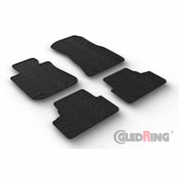 Tapis en caoutchouc sur mesure pour BMW i4 (G26) 2021- (profilé en T en 4 parties + clips de montage)