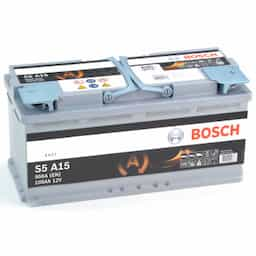 Batterie de voiture Bosch Silver S5A15 - 105A/h - 950A - adaptée aux véhicules avec système start-stop