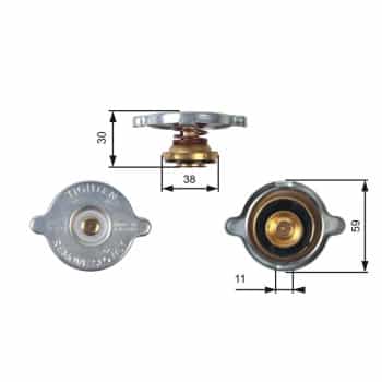 Bouchon de radiateur RC102 Gates
