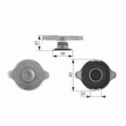 Bouchon de radiateur RC114 Gates