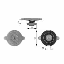 Bouchon de radiateur RC131 Gates