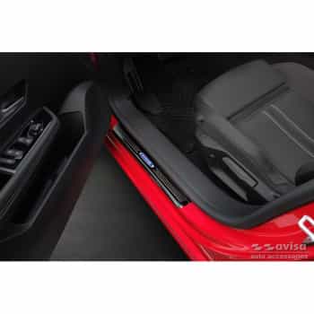 Seuils de porte en acier inoxydable noir brillant sur mesure pour Opel Astra (L) Hatchback 2021- 'Hybrid' - 4 pi