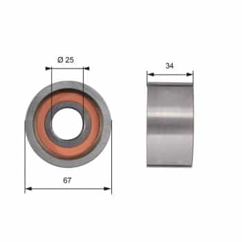 Poulie renvoi/transmission, courroie de distribution PowerGrip® T41178 Gates