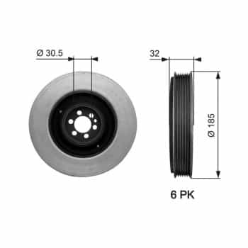 Poulie, vilebrequin DriveAlign®