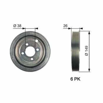 Poulie, vilebrequin DriveAlign®