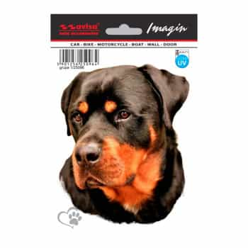 Autocollant de tatouage de voiture Rottweiler - 13.5x11cm