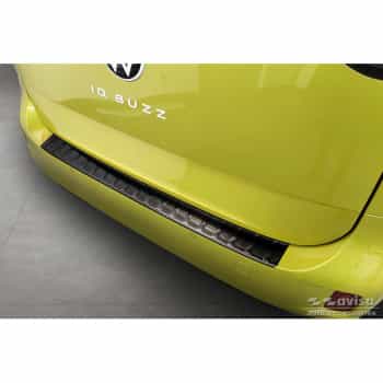 Protection de seuil de coffre en inox noir adaptable à Volkswagen ID.Buzz 2022- 'Ribs'