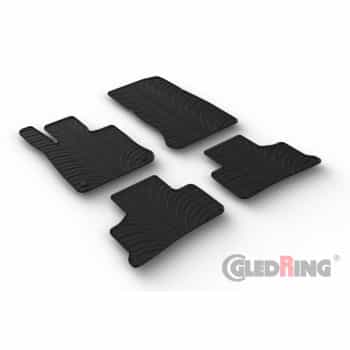 Tapis en caoutchouc sur mesure pour Mercedes GLC (X254) MHEV 2022- (profilé en T 4 pièces + clips de montage)