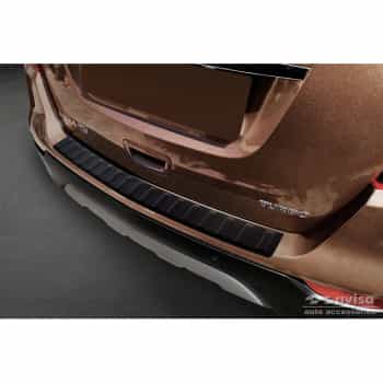 Protection de seuil de coffre en inox noir mat adaptable à Opel Mokka X 2016- 'Ribs'