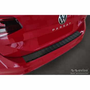 Protection de seuil de coffre en inox noir mat pour Volkswagen Passat 3G Variant 2014- 'Ribs'