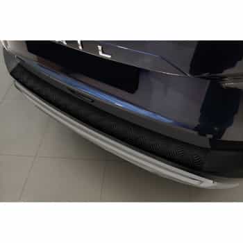 Protecteur de pare-chocs arrière en aluminium noir mat pour Nissan X-Trail IV (T33) 2021- 'Riffled Plate'