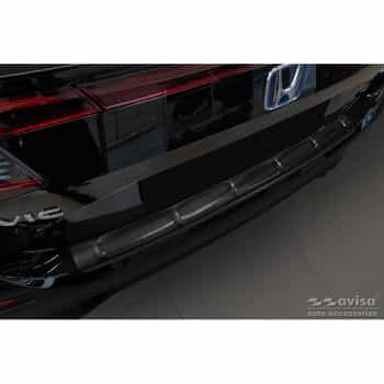 Protection de seuil de coffre en inox noir adaptable à Honda Civic XI HB 2022- 'Ribs'