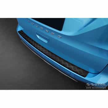 Protecteur de pare-chocs arrière en aluminium noir mat pour Ford Tourneo Connect III 2022- 'Riffled Plate'