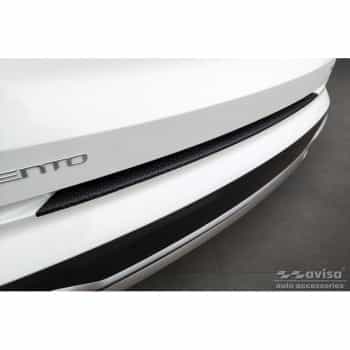 Protecteur de pare-chocs arrière en aluminium noir mat pour Kia Sorento IV 2020- 'Riffled Plate'