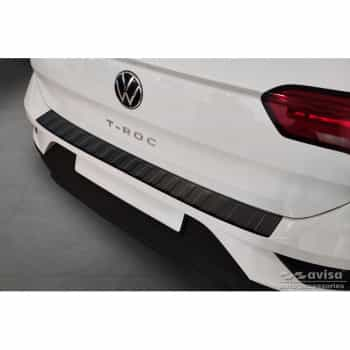 Protection de pare-chocs arrière en acier inoxydable noir mat pour Volkswagen T-Roc 2017-2022 & Facelift 2022- incl