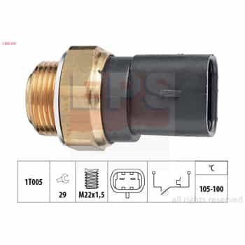 Interrupteur de température, ventilateur de radiateur Made in Italy - OE Equivalent 1.850.241 EPS Facet