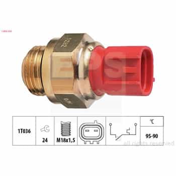 Interrupteur de température, ventilateur de radiateur Made in Italy - OE Equivalent 1.850.282 EPS Facet