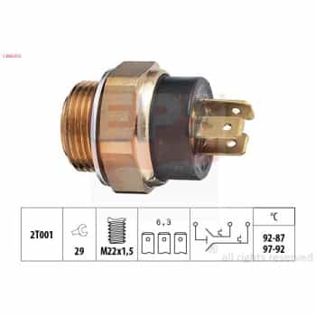 Interrupteur de température, ventilateur de radiateur Made in Italy - OE Equivalent 1.850.612 EPS Facet