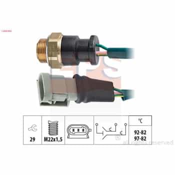 Interrupteur de température, ventilateur de radiateur Made in Italy - OE Equivalent 1.850.662 EPS Facet
