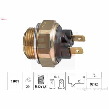 Interrupteur de température, ventilateur de radiateur Made in Italy - OE Equivalent 1.850.111 EPS Facet