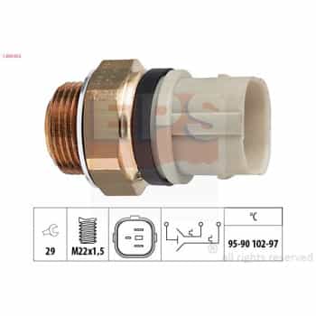Interrupteur de température, ventilateur de radiateur Made in Italy - OE Equivalent 1.850.652 EPS Facet