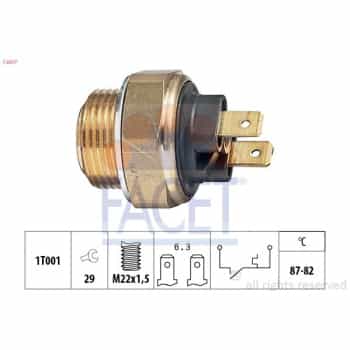 Interrupteur de température, ventilateur de radiateur Made in Italy - OE Equivalent 7.5017 Facet