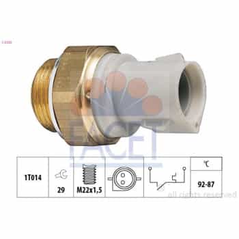 Interrupteur de température, ventilateur de radiateur Made in Italy - OE Equivalent 7.5129 Facet