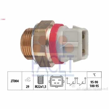 Interrupteur de température, ventilateur de radiateur Made in Italy - OE Equivalent 7.5682 Facet