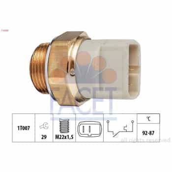 Interrupteur de température, ventilateur de radiateur Made in Italy - OE Equivalent 7.5049 Facet