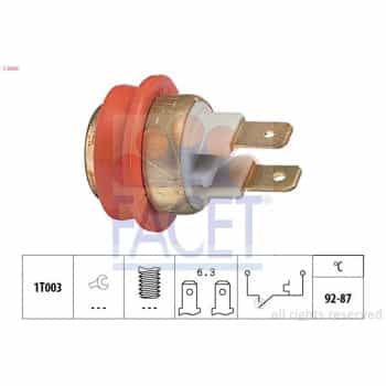 Interrupteur de température, ventilateur de radiateur Made in Italy - OE Equivalent 7.5042 Facet