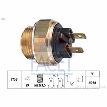 Interrupteur de température, ventilateur de radiateur Made in Italy - OE Equivalent 7.5018 Facet