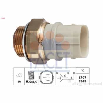 Interrupteur de température, ventilateur de radiateur Made in Italy - OE Equivalent 7.5651 Facet