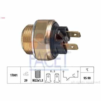 Interrupteur de température, ventilateur de radiateur Made in Italy - OE Equivalent 7.5020 Facet