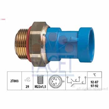 Interrupteur de température, ventilateur de radiateur Made in Italy - OE Equivalent 7.5643 Facet