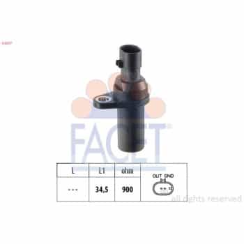 Capteur d'angle, vilebrequin Made in Italy - OE Equivalent 9.0377 Facet