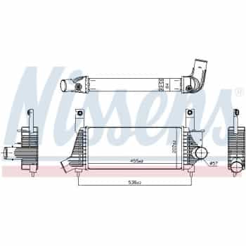 Intercooler, refroidisseur d'air de suralimentation 961593 Nissens