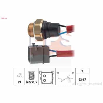 Interrupteur de température, ventilateur de radiateur 1.850.144 EPS Facet