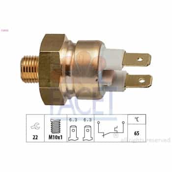 Contact thermique, voyant avertisseur de l'agent réfrigérant Made in Italy - OE Equivalent 7.4112 Facet