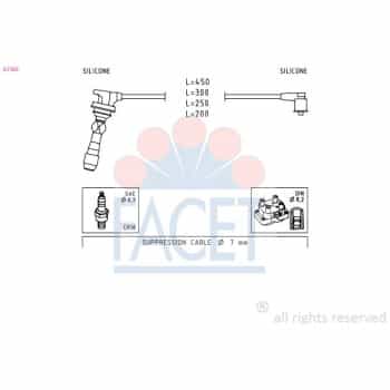 Kit de câbles d'allumage Made in Italy - OE Equivalent 4.7255 Facet