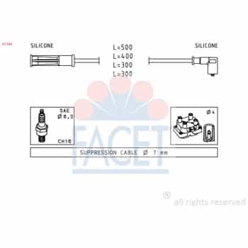 Kit de câbles d'allumage Made in Italy - OE Equivalent 4.7244 Facet