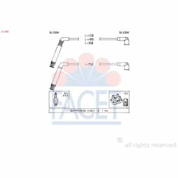 Kit de câbles d'allumage Made in Italy - OE Equivalent 4.7208 Facet