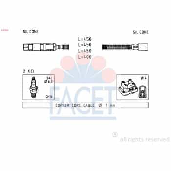 Kit de câbles d'allumage Made in Italy - OE Equivalent 4.7234 Facet