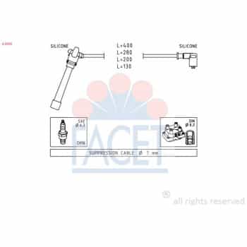 Kit de câbles d'allumage Made in Italy - OE Equivalent 4.9504 Facet