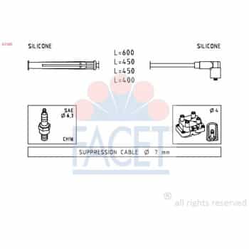 Kit de câbles d'allumage Made in Italy - OE Equivalent 4.7230 Facet