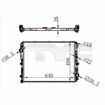 Radiateur 721-0022 TYC